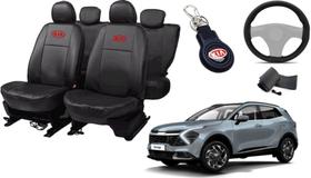 Conjunto de Capa Sportage 2023 a 2025 + Chaveiro + Capa de Volante Sofisticado e Prático Conjunto de Capa Sportage 2023 a 2025 + Chaveiro + Capa de Volante Sofisticado e Prático