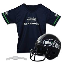 Conjunto de capacete e camisa de futebol Franklin Sports Seahawks Conjunto de capacete e camisa de futebol Franklin Sports Seahawks