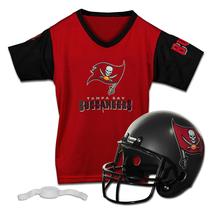 Conjunto de Capacete e Camisa Franklin Sports Tampa Bay Buccaneers - Infantil (Tamanho M)