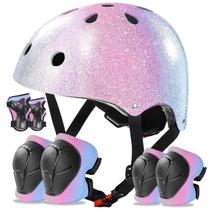 Conjunto de Capacete Infantil BiutiMama com Proteção Ajustável Conjunto de Capacete Infantil BiutiMama com Proteção Ajustável
