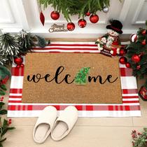 Conjunto de capachos de Natal Moucuny Christmas Coir Welcome Door Door