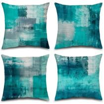 Conjunto de capas de almofada Balaena Teal & Grey 45 x 45 cm, 4 unidades
