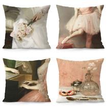 Conjunto de capas de almofada Classic Art Vintage Style 35x35cm (conjunto de 4)