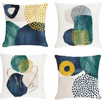 Conjunto de capas de almofada em aquarela geométrica abstrata Morandi Conjunto de capas de almofada em aquarela geométrica abstrata Morandi