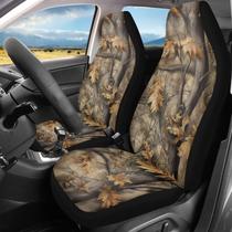 Conjunto de capas de assento dianteiro de carro Howilath, 2 peças, antiderrapante, camo oak Conjunto de capas de assento dianteiro de carro Howilath, 2 peças, antiderrapante, camo oak