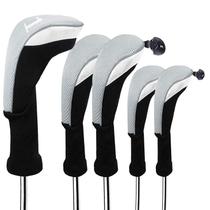 Conjunto de capas de cabeça de taco de golfe FINGER TEN para tacos de madeira (cinza) Conjunto de capas de cabeça de taco de golfe FINGER TEN para tacos de madeira (cinza)