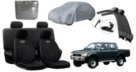 Conjunto de Capas de Couro Hilux 91-03 + Capa de Cobrir + Limpador de Parabrisa