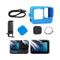 Conjunto De Capas De Silicone Pretas Para GoPro Hero 12 11 10 9 Com Protetor De Tela De Vidro Conjunto De Capas De Silicone Pretas Para GoPro Hero 12 11 10 9 Com Protetor De Tela De Vidro