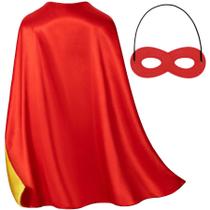 Conjunto de capas de super-heróis Bosvin de dupla face para crianças, vermelho