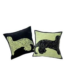 Conjunto de capas de travesseiro Bold Leopard Design: poliéster 45x45cm, 2 peças