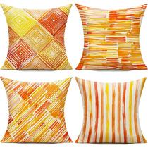 Conjunto de capas de travesseiro de verão, minimalista, listrado, x4