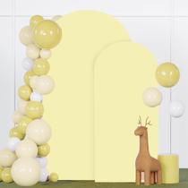 Conjunto de capas em arco Backdrop FANPROMS 79 cm 220 cm, elastano amarelo