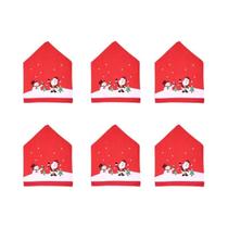 Conjunto De Capas Para Cadeira Do Papai Noel, Decoração Para Casa, Enfeite De Ano Novo, Presente De Conjunto De Capas Para Cadeira Do Papai Noel, Decoração Para Casa, Enfeite De Ano Novo, Presente De