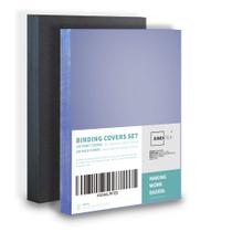 Conjunto de capas para encadernação Binditek, 200 unidades, 8,5 x 11, transparente/preto Conjunto de capas para encadernação Binditek, 200 unidades, 8,5 x 11, transparente/preto