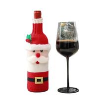 Conjunto De Capas Para Garrafa De Vinho De Natal Com Papai Noel E Boneco De Neve, Sacos Trançados Conjunto De Capas Para Garrafa De Vinho De Natal Com Papai Noel E Boneco De Neve, Sacos Trançados