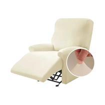 Conjunto De Capas Para Sofá Recliner Em Cor Sólida, Antiderrapante, Elásticas, Para Sala De Estar, 4