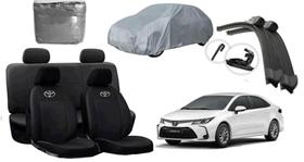 Conjunto de Capas Premium Corolla 20-24 + Capa de Cobrir + Limpador de Parabrisa