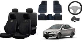 Conjunto de Capas Resistente para Etios 16-22 com Tapete e Volante