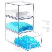 Conjunto de cápsulas para roupa suja e recipientes de detergente em pó, pacote com 3 unidades VEGEVIGI