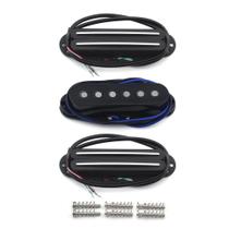 Conjunto De Captadores De Guitarra Black Alnico 5 Dual Rails Para Guitarra Elétrica ST SSS FLEOR Conjunto De Captadores De Guitarra Black Alnico 5 Dual Rails Para Guitarra Elétrica ST SSS FLEOR