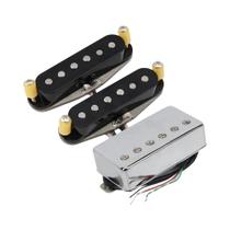 Conjunto De Captadores Humbucker Alnico 5 Staggered Single Coil Para Guitarra, 4 Fios HSS, Peças Conjunto De Captadores Humbucker Alnico 5 Staggered Single Coil Para Guitarra, 4 Fios HSS, Peças