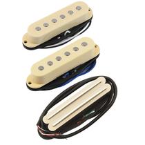 Conjunto De Captadores Para Guitarra Elétrica Alnico 5 Single Coil Hot Dual Rails Cream ST SSS Peças Conjunto De Captadores Para Guitarra Elétrica Alnico 5 Single Coil Hot Dual Rails Cream ST SSS Peças