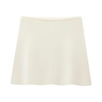 Conjunto De Cardigan De Malha Cropped E Saia Mini Feminino Com Botões Decorativos Para Uso Diário E