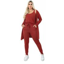 Conjunto de CardiganComBlusa e CalçaJogger