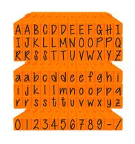 Conjunto de Carimbos Contact USA Médio 84 Peças Laranja Vibrante