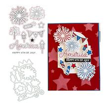 Conjunto de carimbos e matrizes para artesanato Zshyocta 4 de Julho Conjunto de carimbos e matrizes para artesanato Zshyocta 4 de Julho