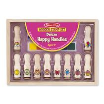 Conjunto de carimbos Melissa & Doug Deluxe Happy Handle com 10 carimbos