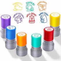 Conjunto de carimbos para professores Kapibala Cute Motivational de 6 peças