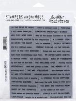 Conjunto de carimbos Stampers Anonymous Tiny Text Halloween