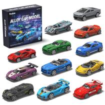 Conjunto de Carrinhos de Brinquedo Yewkou Escala 1:64 com 12 Peças em Metal Conjunto de Carrinhos de Brinquedo Yewkou Escala 1:64 com 12 Peças em Metal