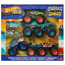 Conjunto de Carrinhos Hot Wheels - Tubarões vs Dinossauros - 1:64 - Mattel Conjunto de Carrinhos Hot Wheels - Tubarões vs Dinossauros - 1:64 - Mattel