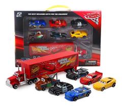 Conjunto de carro cars 7 peças metal carrinhos filme brinquedo - Unidunitoys