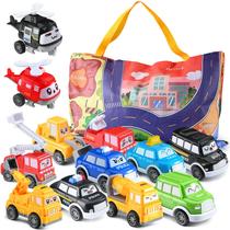 Conjunto de carros de brinquedo Doloowee Toddler Pull Back com tapete de 12 a 18 meses Conjunto de carros de brinquedo Doloowee Toddler Pull Back com tapete de 12 a 18 meses