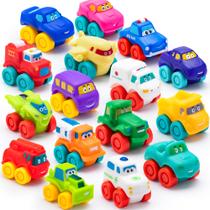 Conjunto de carros de brinquedo JOYIN Cartoon Cars de borracha macia para crianças
