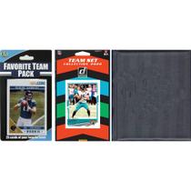 Conjunto de cartas colecionáveis NFL Jacksonville Jaguars com álbum de armazenamento