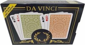 Conjunto de cartas de baralho DA VINCI Palermo 100% plástico de 2 baralhos