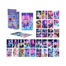 Conjunto De Cartas Holográficas K-POP Demon Hunters 55pcs HUNTR/X Cartas Colecionáveis De Anime Para
