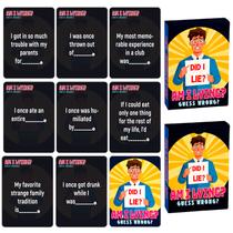 Conjunto de cartas Party Card Game Am I Lying 50 Bluffing Guess Conjunto de cartas Party Card Game Am I Lying 50 Bluffing Guess