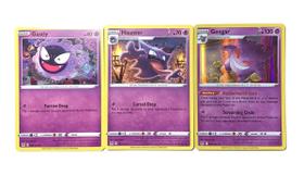 Conjunto de cartas Pokémon Gengar 066/196 Lost Origin Gastly Haunter