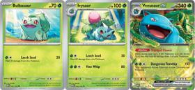 Conjunto de Cartas Pokémon Venusaur ex 003/165 com 3 Cartas Conjunto de Cartas Pokémon Venusaur ex 003/165 com 3 Cartas