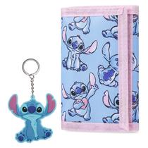 Conjunto de carteira e chaveiro Disney Stitch para crianças Conjunto de carteira e chaveiro Disney Stitch para crianças