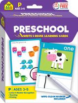 Conjunto de Cartões de Aprendizagem School Zone para Escrever e Reutilizar, Pré-Escola