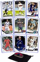 Conjunto de cartões de futebol G.O.A.T Chaser: Lionel Messi, Cristiano Ronaldo, Kylian Mbappe, Robert Lewandowski, Erling Haaland, Sergio Ramos, Harry Kane, Mohamed Salah, Luka Modric