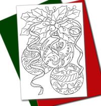 Conjunto de cartões para colorir de Natal Art Eclect, 10 cartões e envelopes