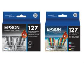 Conjunto de Cartuchos de Tinta Epson 127 de Alta Capacidade Extra Colorido Conjunto de Cartuchos de Tinta Epson 127 de Alta Capacidade Extra Colorido