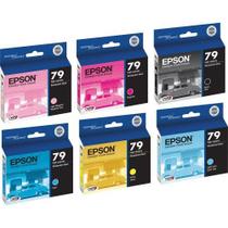 Conjunto de cartuchos de tinta Epson 79, pacote com 6 unidades para Artisan 1430 e Stylus Photo 1400